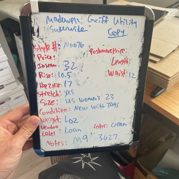 Madewell Griff Superwide Leg Cargo Utility Tie Detail Pants US Women's 23 New - Picture 8 of 8